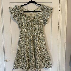 Ruffled floral dress